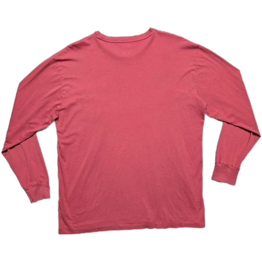 Polo Ralph Lauren Pocket Long Sleeve T-Shirt‎ Nantucket Red Mens M Blue Pony